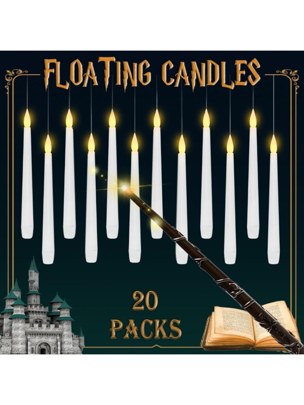 20 Pack Flameless Floating LED Candles with Remote & Timer - Perfect for Parties